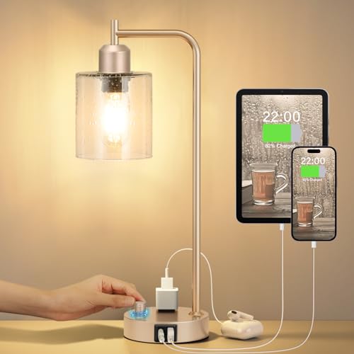 Glass Bedside Lamp