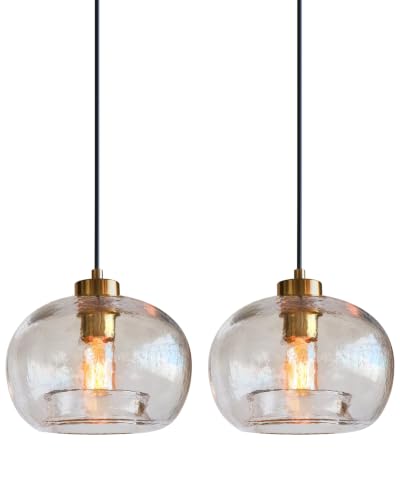 Modern Farmhouse Pendant Lighting for Kitchen Island Glass Ceiling Light Fixtures Over Dining Table