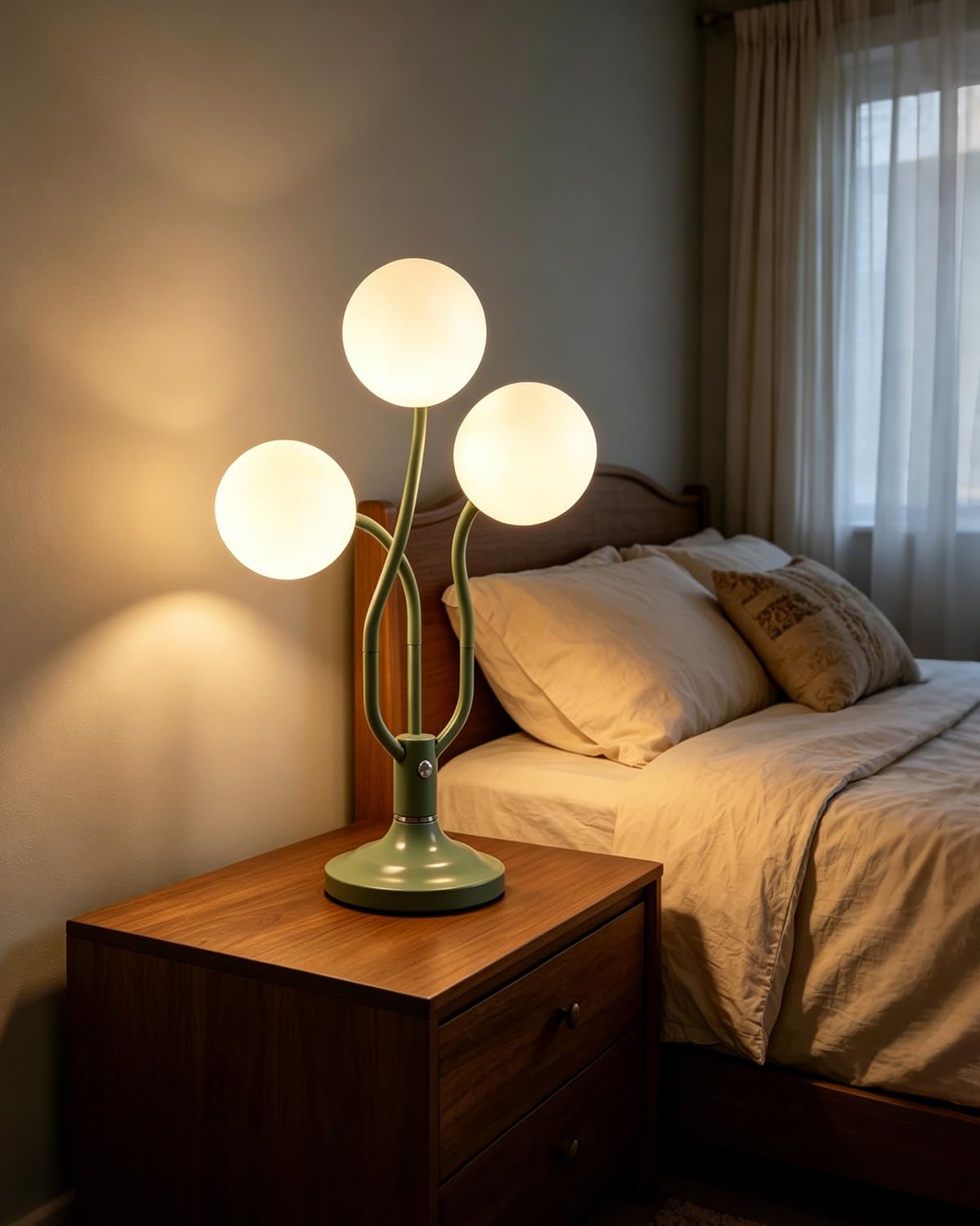 Green Globe Table Lamp Dimmable Magic DIY Arms G9 Bulbs Included (11-Green-Globe-3U-Magic DIY Arms)
