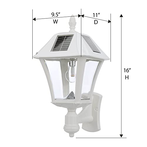 Baytown II Bulb White Outdoor Solar Light (White Traditional Design Lamp Only)