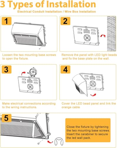 LED Wall Pack Light 120W 15600LM with Dusk to Dawn Photocell (120W 2 Pack)
