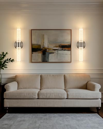 Battery Operated Crysta Wall Sconces (Brushed Nickel / 1Pack)