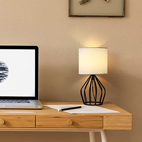 Modern Bedside Table Lamp (Black / White)