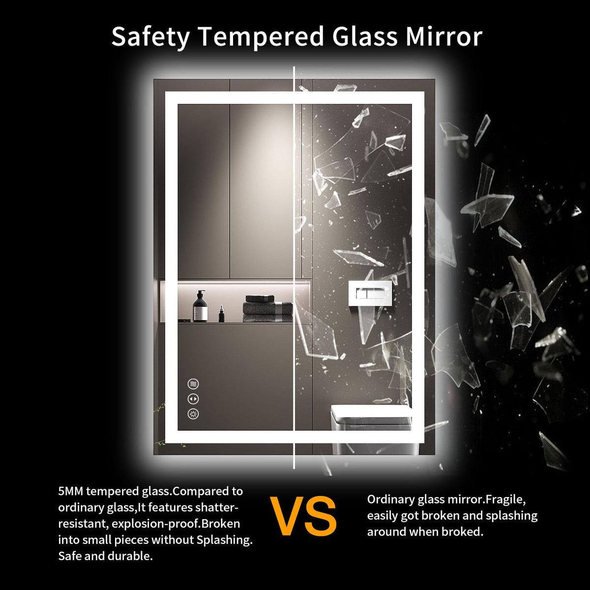 24"X32" LED Bathroom Mirror with Lights (Led / 32"L x 24"W)