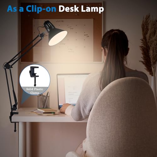Swing Arm Desk Lamp for Home Office 360°Adjustable