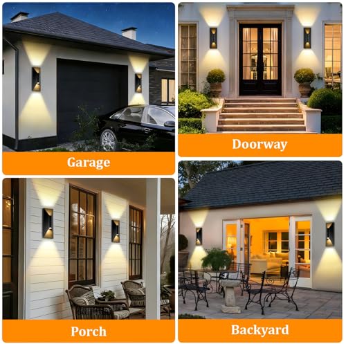 Dusk to Dawn Outdoor Wall Lights (2 Pack)