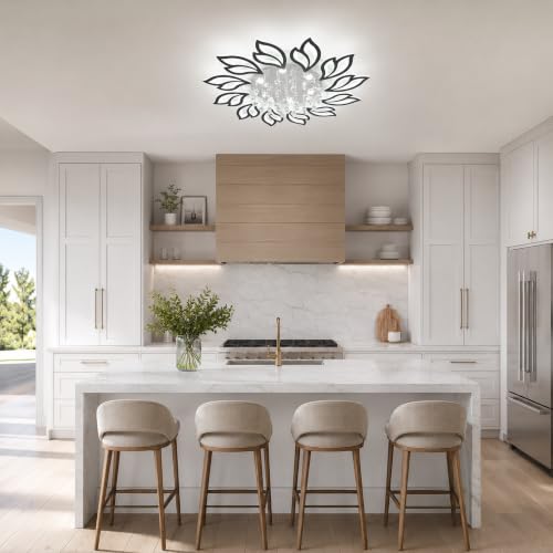 Modern Ceiling Light (Black / 40.7 In)