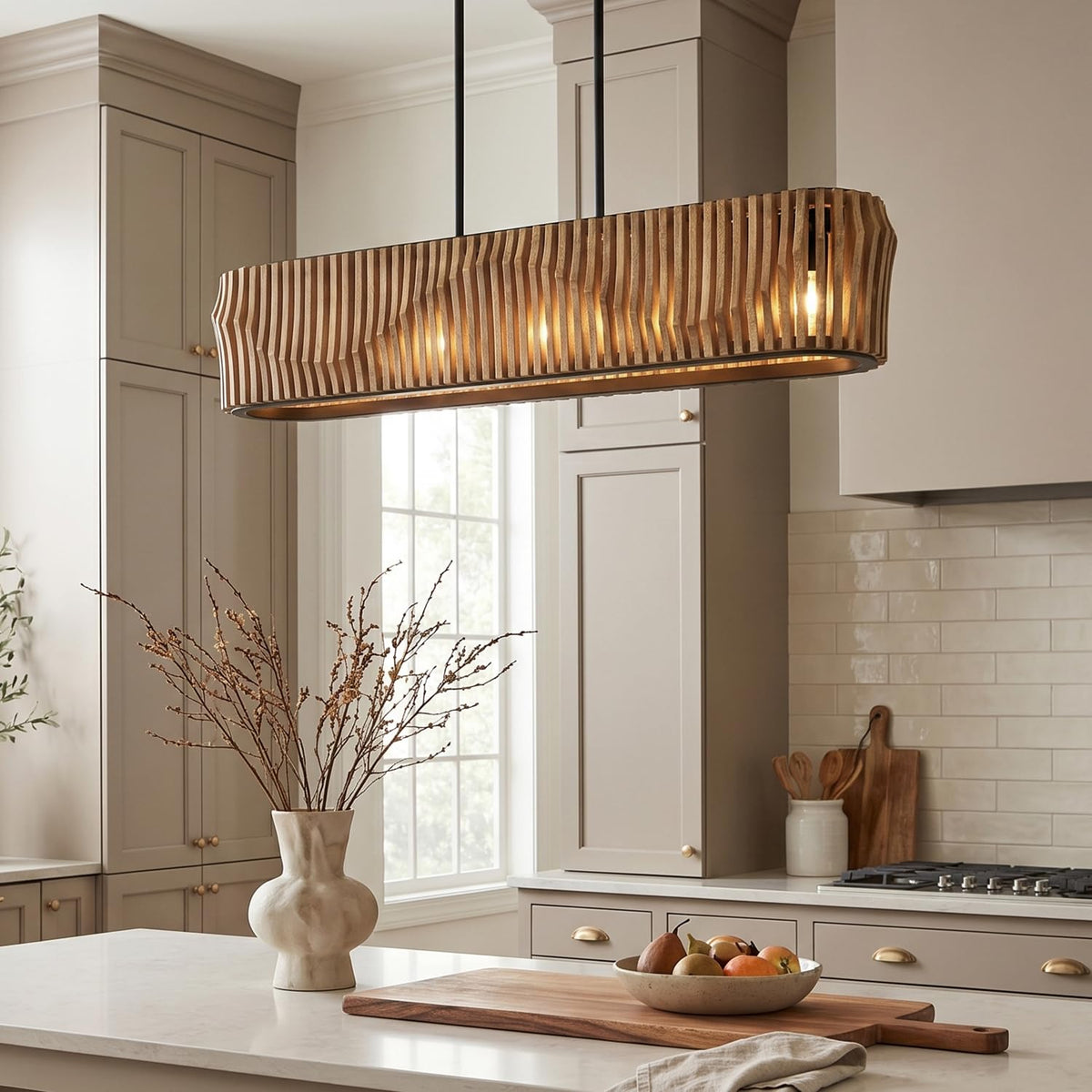 Capital Lighting 844661WK Archer Modern Artisan (41"W / Light Wood and Matte Black)