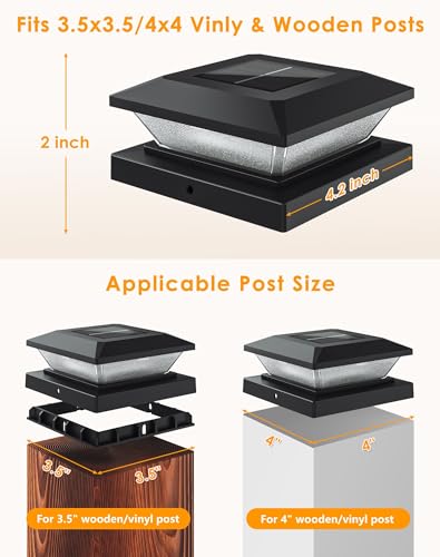 4x4 Solar Post Cap Lights (2 Pack)