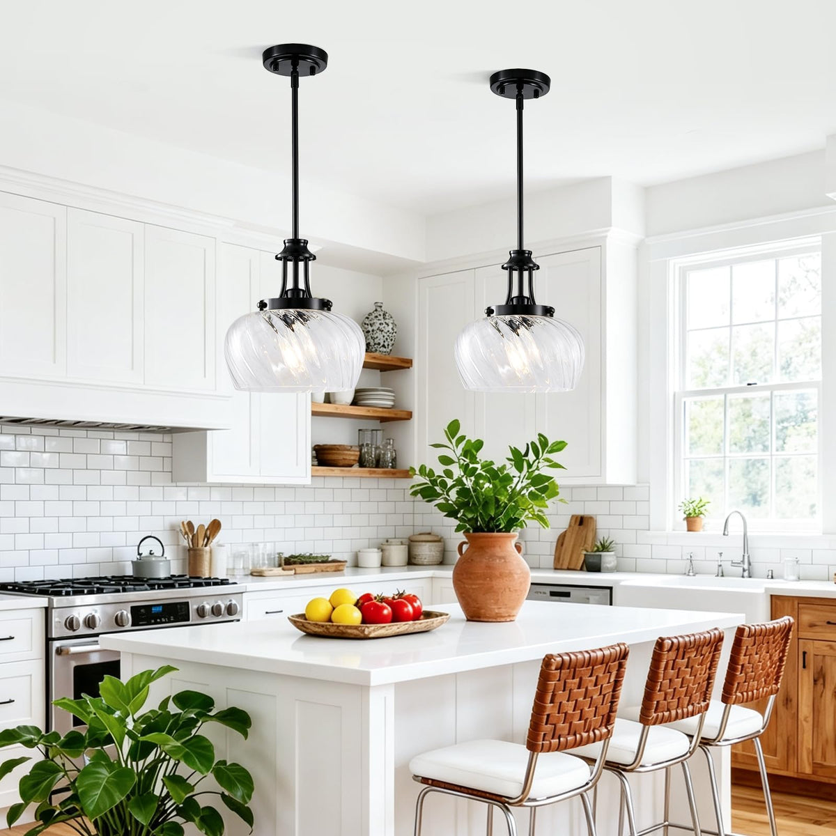 Modern Pendant Lights Kitchen Island (03-Matte Black)