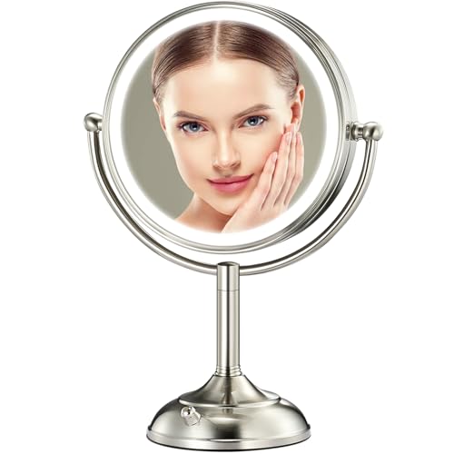 Professional 8.5" Large Lighted Makeup Mirror with Brighter Lights