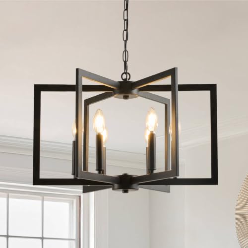 Farmhouse Industrial Geometric Chandelier