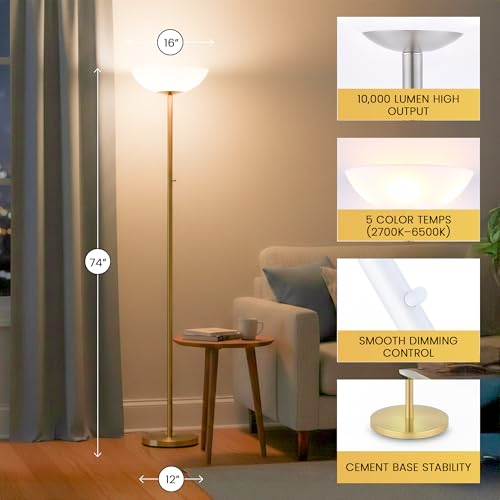 Modern Floor Superlamp 10000 Lumen (Silver)