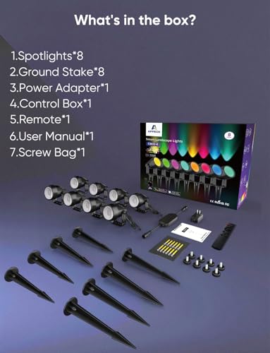 Landscape Lighting (Black / 8 Pack)