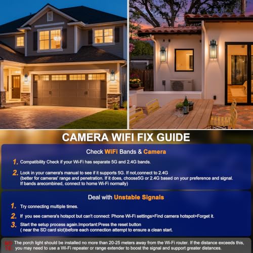 2 Pack Smart Porch Light Camera (2 Pack)