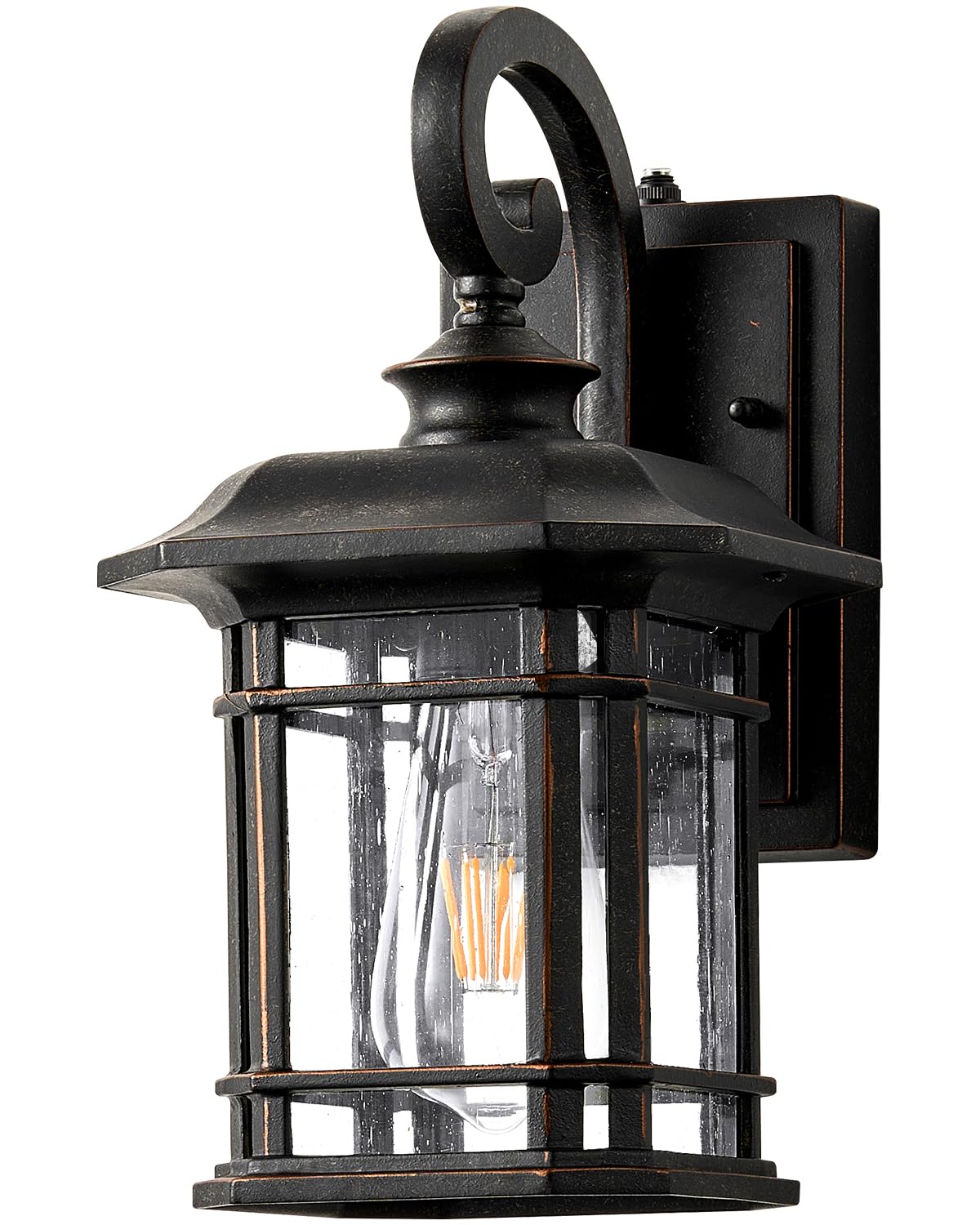 Oil Rubbed Bronze Outdoor Light Fixture (Oil-Rubbed Bronze / 12.4 in Dusk to Dawn 1 Pack)