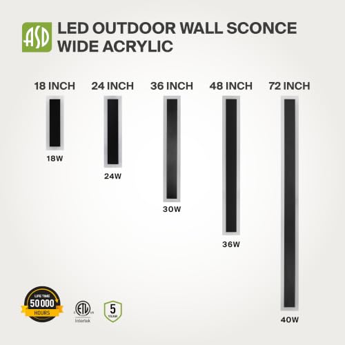 36" LED Linear Wall Sconce (Black)