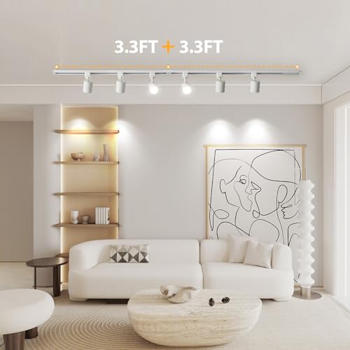 Dimmable Plug in Track Lighting with Remote (White / 8 Lights)