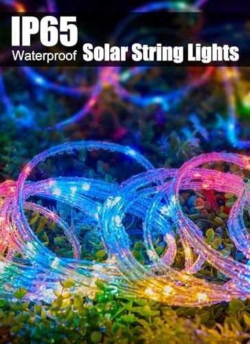 39FT 100LED Solar Rope Lights Outdoor Waterproof (Multicolor / 100 LED)
