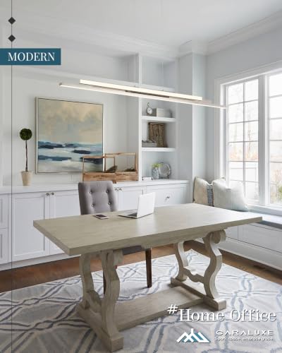 Modern 3 LED Linear Pendant Light 52 inch Nickel Island Light Dimmable (Nickel / 52'')