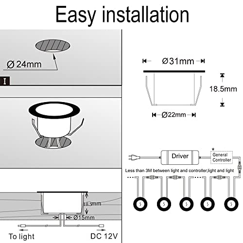 LED Deck Lights Kit (20 Pack / Rgbw (Wifi Controller))