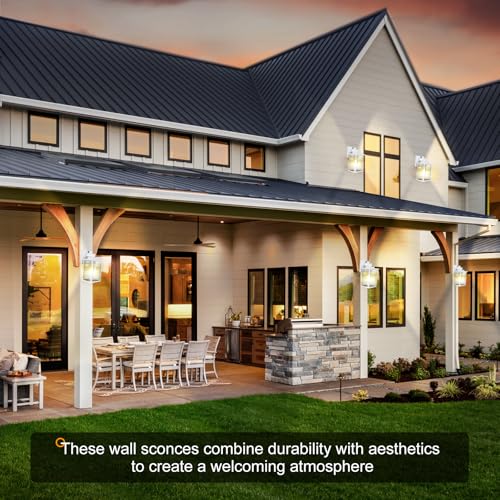 White Dusk to Dawn Wall Mount Porch Lights (White / 10.6''-1 Pack)