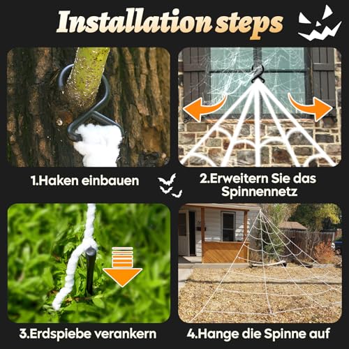 Halloween Light up Spider Web