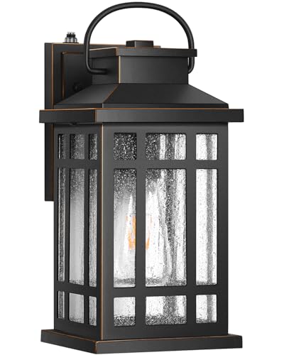 Exterior Lighting Fixtures (Black(Gold Trim) / Dusk to Dawn Sensor-1 Pack)