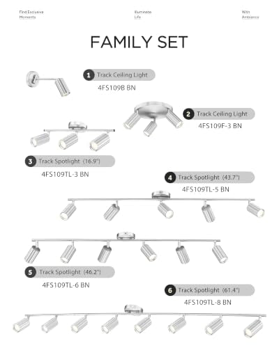 LED Track Light for Kitchen (Sunflower, Brushed Nickel / 31.8", 1-light)