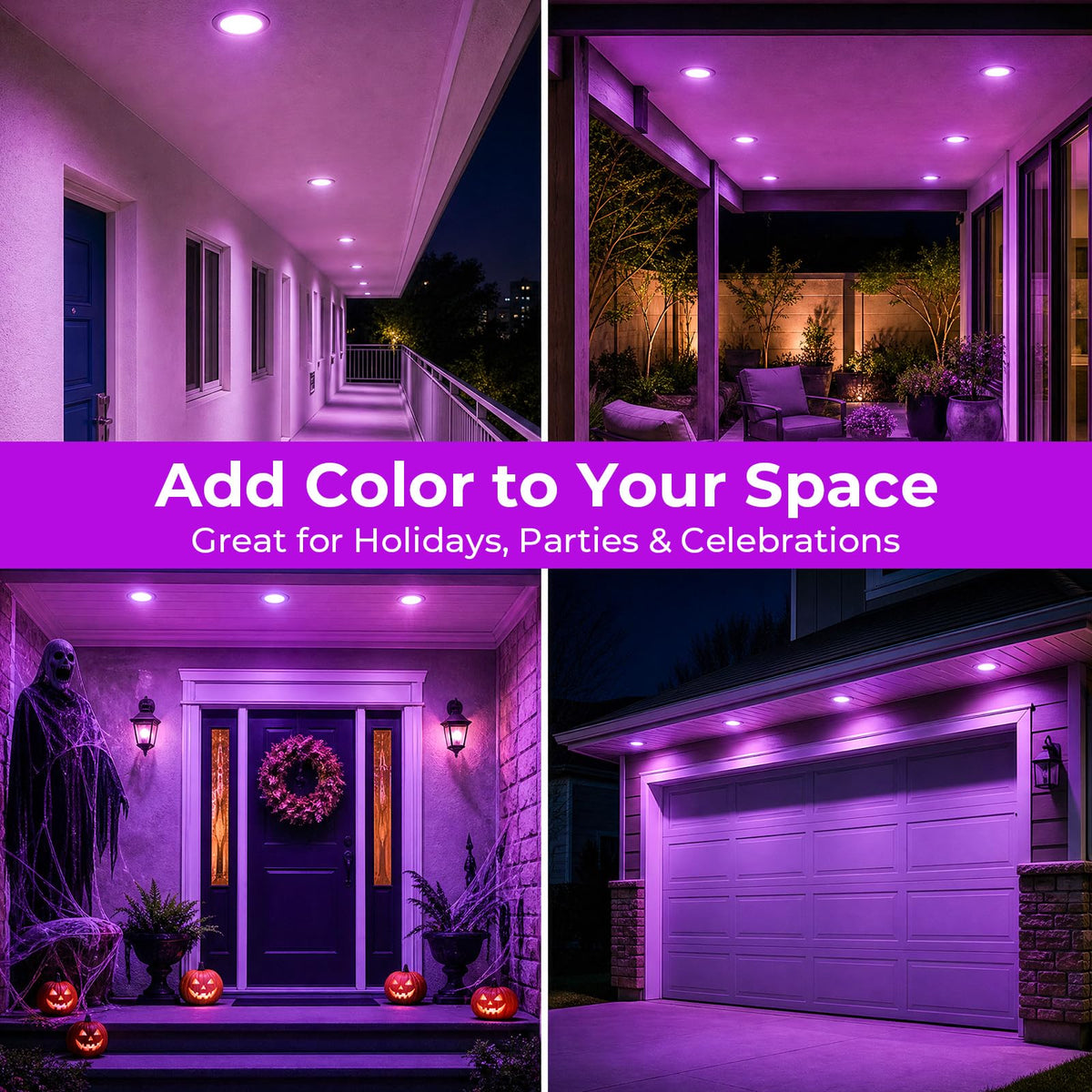 PAR38 Dimmable Purple Light Bulb (Purple / 2 Pack)