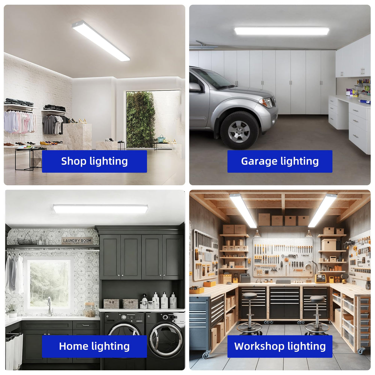 4FT 5.7" W LED Wraparound Light with 40W 4400LM 4000K (5.7 Inch Width)