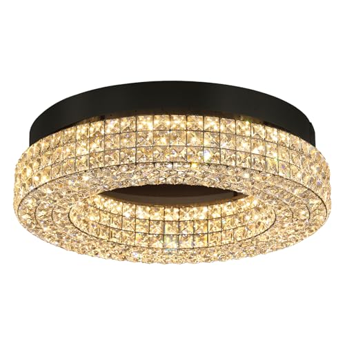 24" Crystal Chandeliers (Black / Dia 24inch)