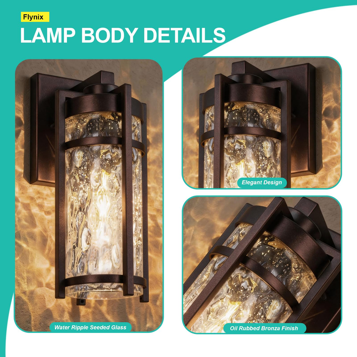 Outdoor Wall Light Fixtures (Oil-Rubbed Bronze)