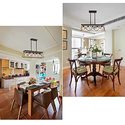 Farmhouse Chandeliers for Dining Room (Oak)