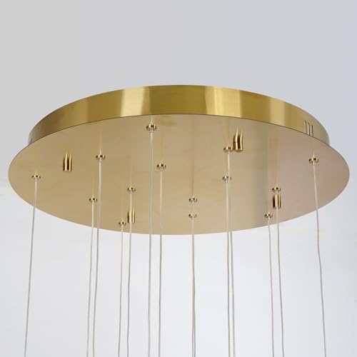 Staircase Chandelier Modern LED Chandelier Crystal Raindrop Ball Suspension Stairwell