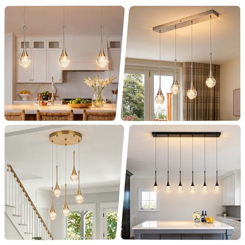 8 Light Rectangle Brushed Nickel Crystal Chandelier (Brushed Nickel / Pendant 8-Light)