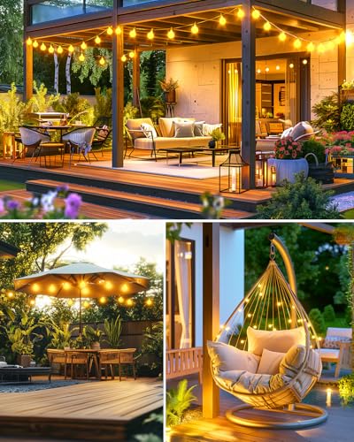 Solar String Lights 19.6Ft (Warm White / 60 LED-Globe)
