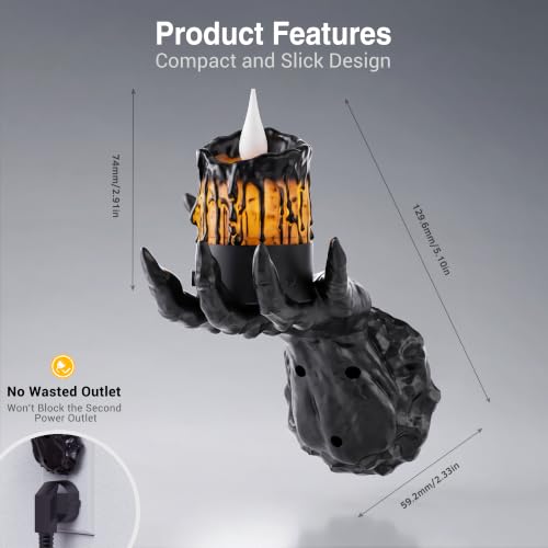 Halloween Ghost Hand Candle Night Light (Ghost Hand - Amber / 1 Pack)