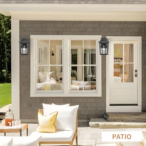 2pcs Outdoor Wall Lights (Black / 14inch-2pack)