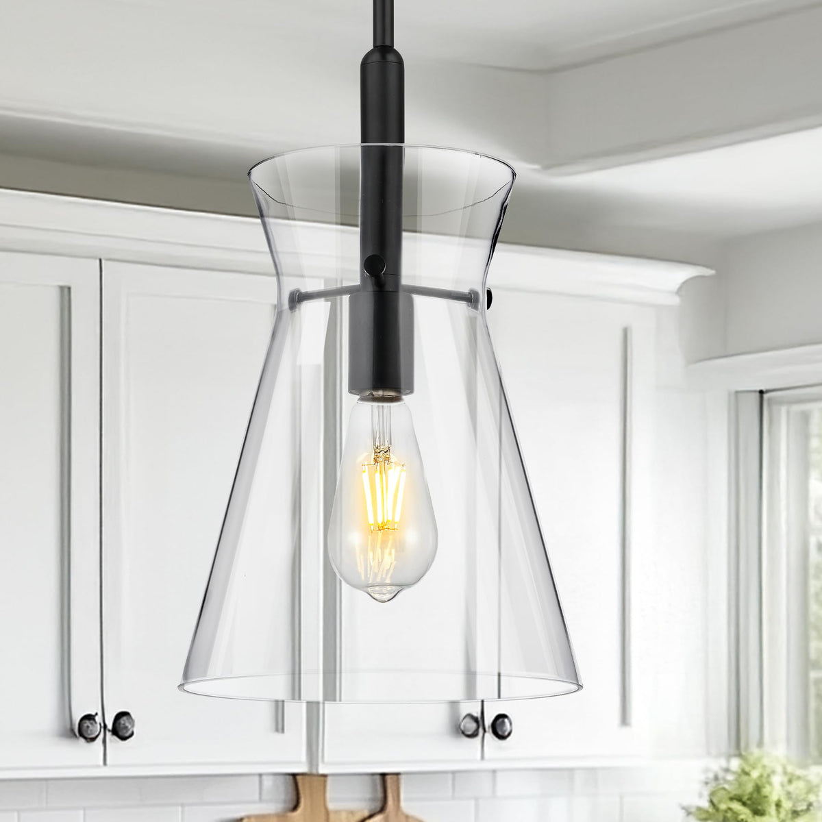 Black Pendant Lights Kitchen Island (Black)