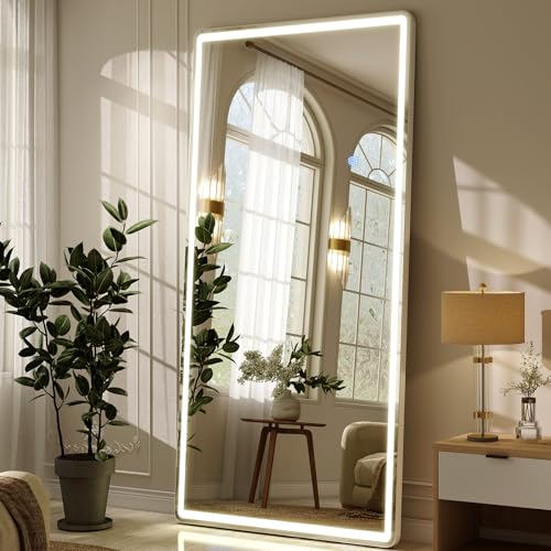 Full Length Mirror with Lights (Rectangle / 71"L x 30"W)