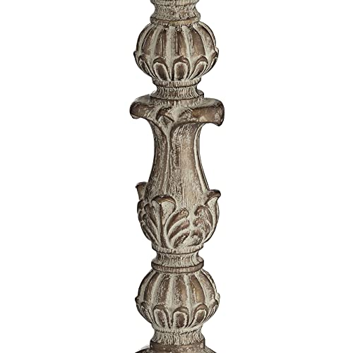 Duval 34" Large Table Lamp Crystal Accents French Candlestick White