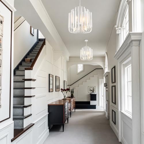 Modern Farmhouse Chandelier (White / S-18.5 Inch)