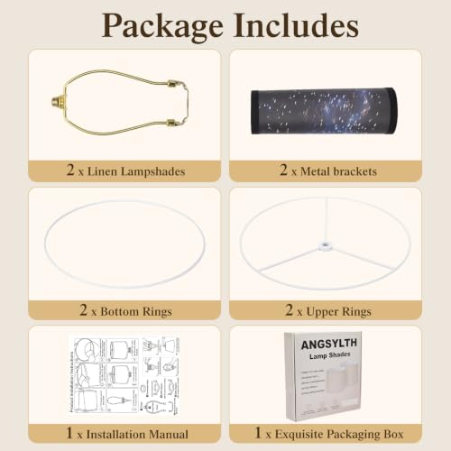Drum Lamp Shades Set of 2 (Galaxy)