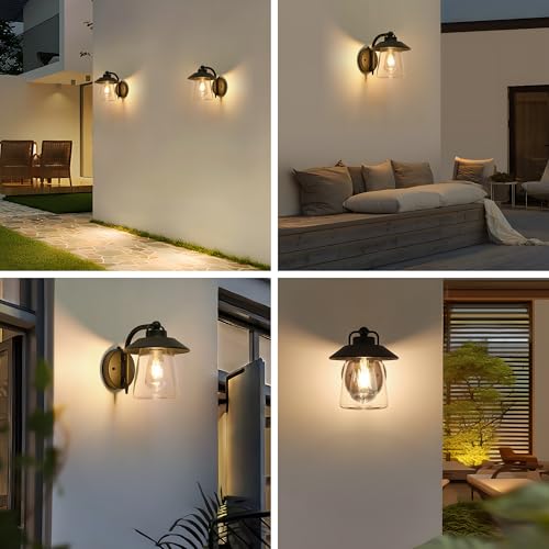 Dusk to Dawn Outdoor Indoor Exterior Light Fixture (Black-dusk to Dawn / 1 Pack)