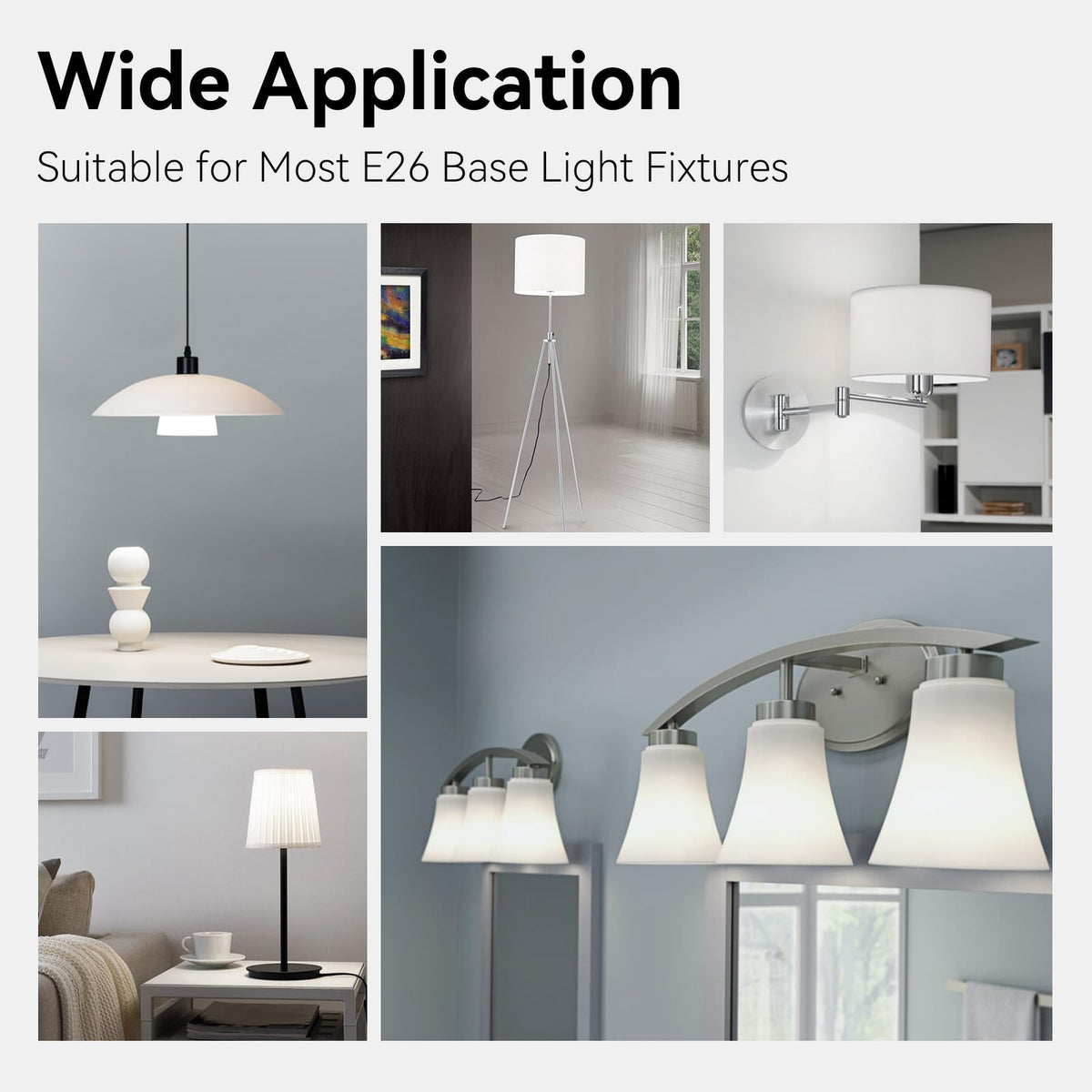 4 Pack LED Light Bulbs 60 Watt Equivalent (5000k Daylight White / 4 Pack)