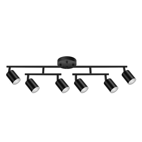 Track Lighting Fixtures Ceiling Black (Black / 29.9" 6 Light Track Light)