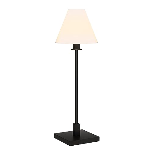 28" Modern 1 Light Table Lamp (Black/Cloud White)