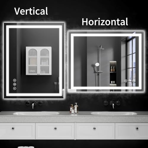 40"x32" LED Bathroom Mirror with Lights (40"L x 32"W)