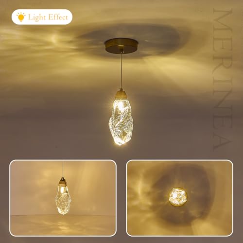 Gold Crystal Pendant Light (Prism Gold)